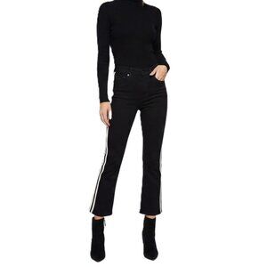 MOTHER Insider Step Crop Fray Jeans 28 Guilty Racer Stripe Designer Denim EUC